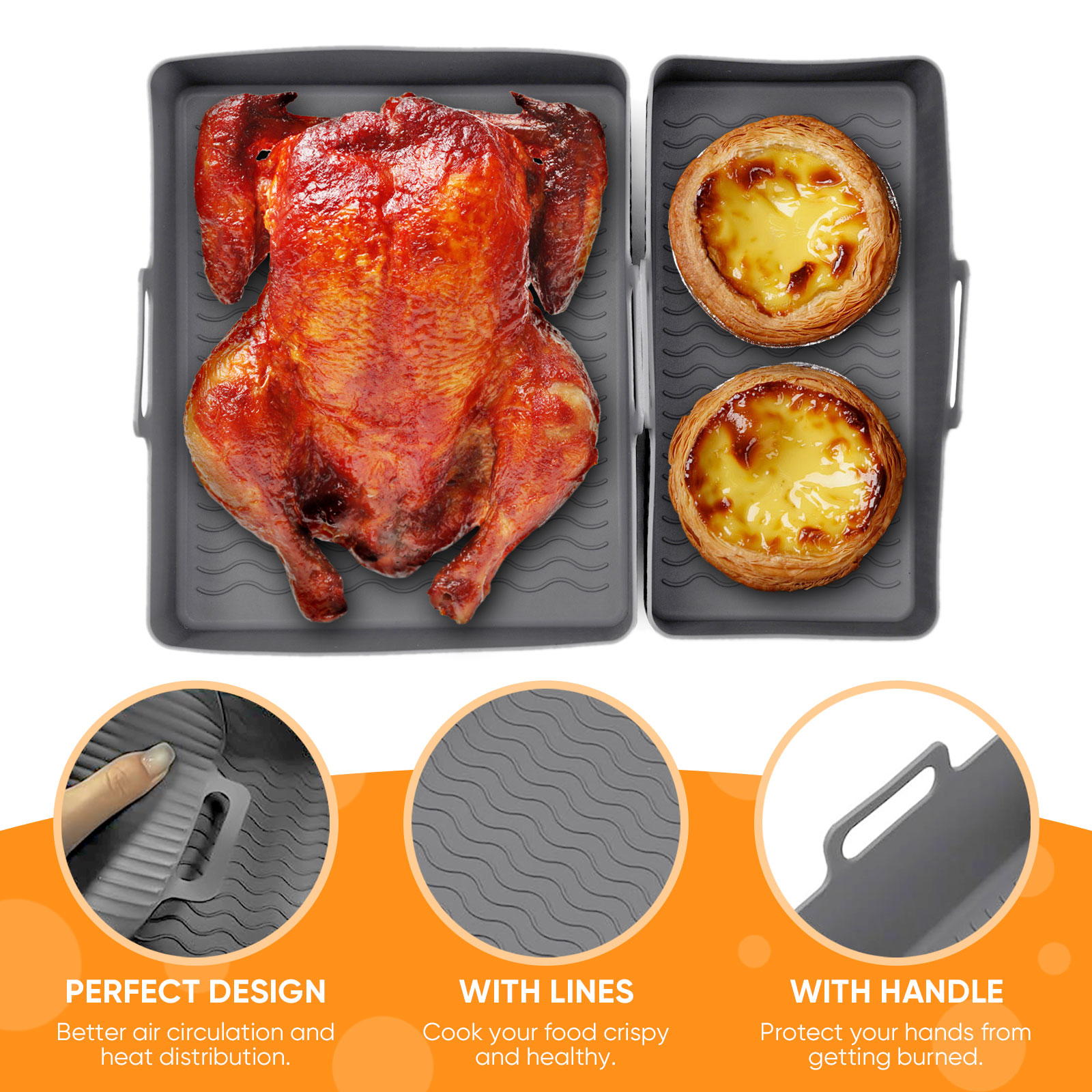 2pcs Set Silicone Air Fryer Ma – обзор и цена Camping Cooking Mat
