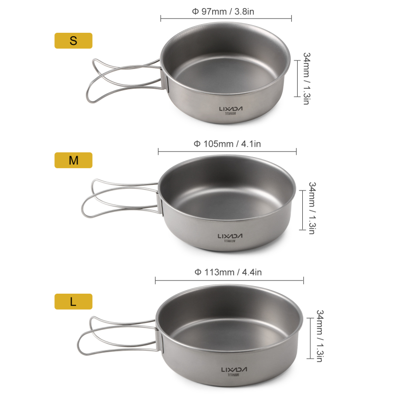 Lixada Titanium Bowls Ultralig – обзор и цена Camping Cooking Meals