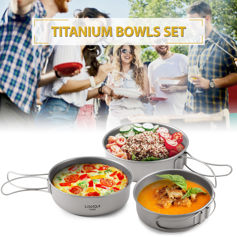 Lixada Titanium Bowls Ultralig – обзор и цена Camping Cooking Meals