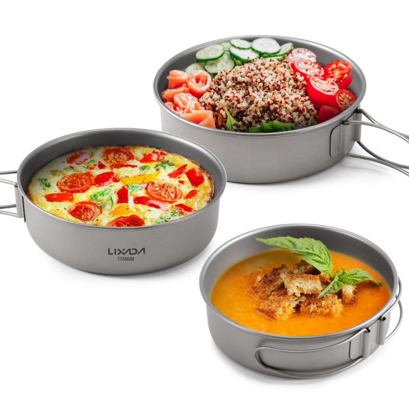 Lixada Titanium Bowls Ultralig – обзор и цена Camping Cooking Meals
