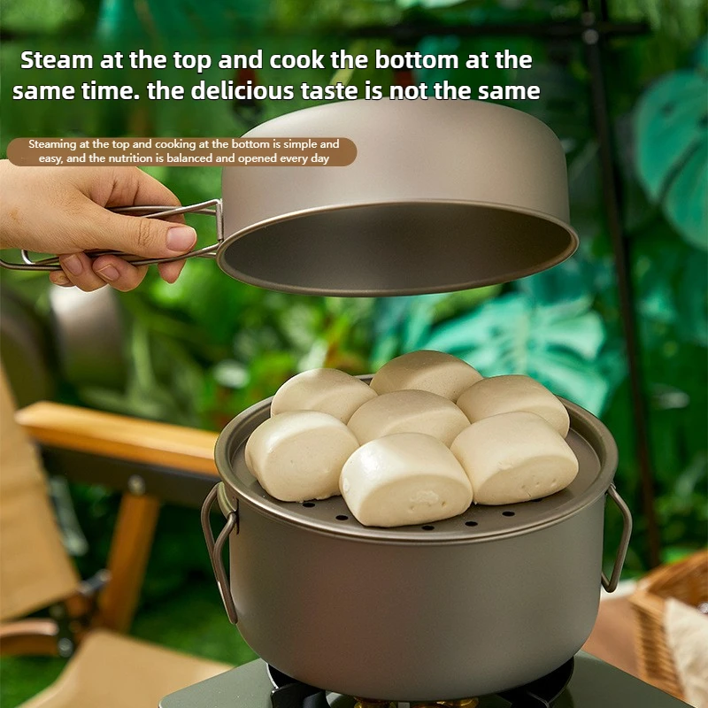 Titanium Outdoor Pot Set Picni – обзор и цена Camping Cooking Set With Bag