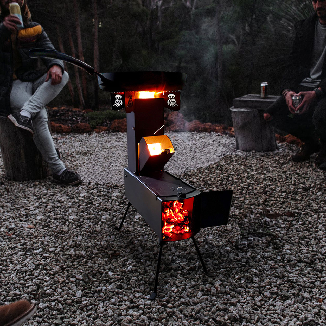 Collapsible Rocket Stove with  – обзор и цена Camping Cooking Set With Bag