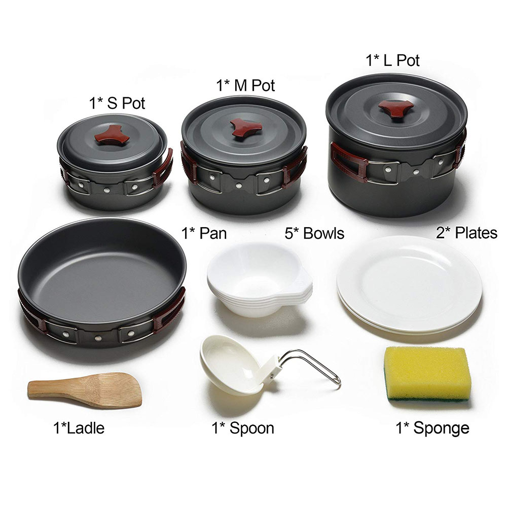 Outdoor Camping Cookware Kit N – обзор и цена Camping Cooking Full Set