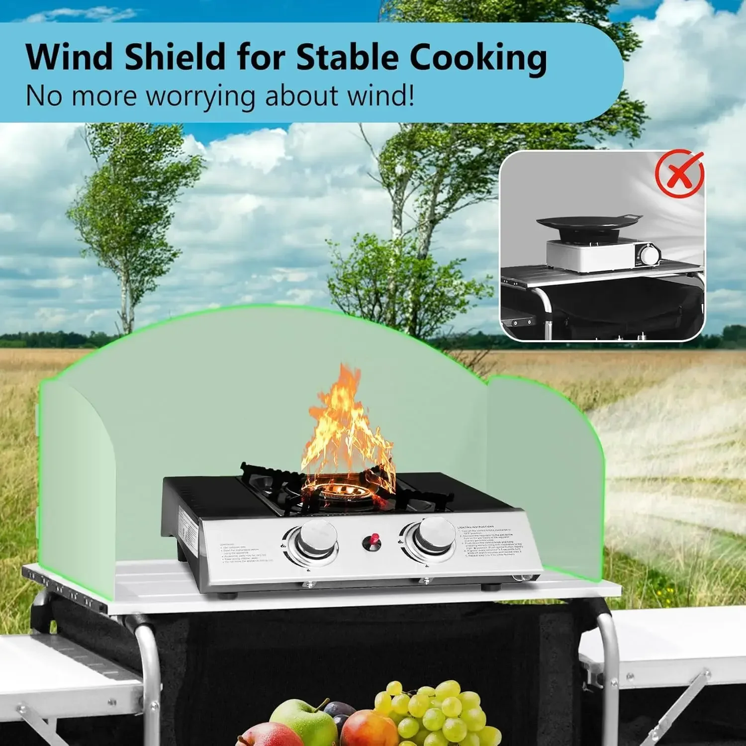Customizable-Camping Kitchen T – обзор и цена Camping Cooking Table With Storage