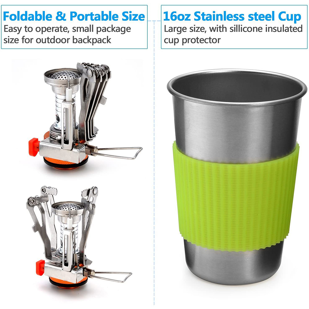 Camping Cookware Kit with Stov – обзор и цена Camping Cooking Set With Bag