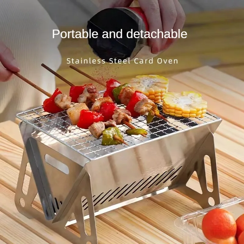 Portable Folding Barbecue Gril – обзор и цена Camping Cooking Open Fire