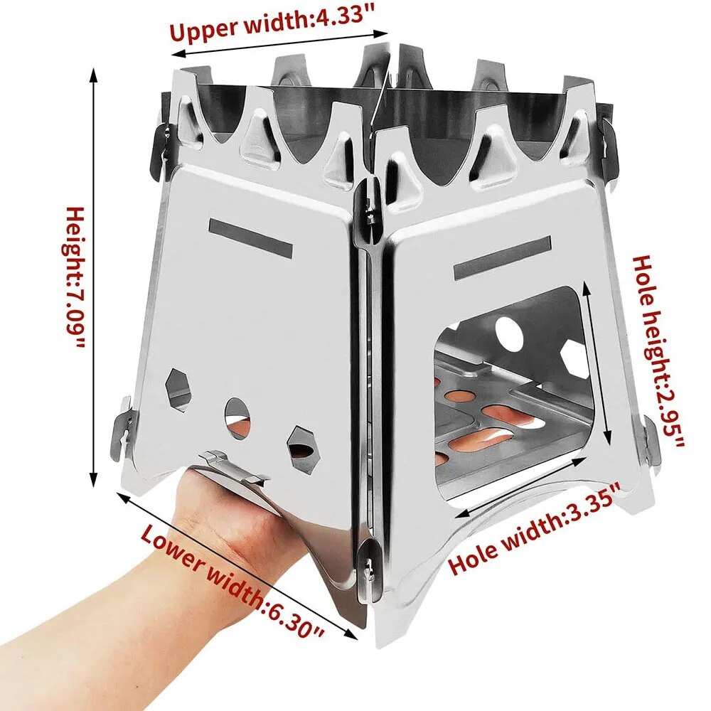 Portable Camping Wood Stove wi – обзор и цена Camping Cooking Open Fire