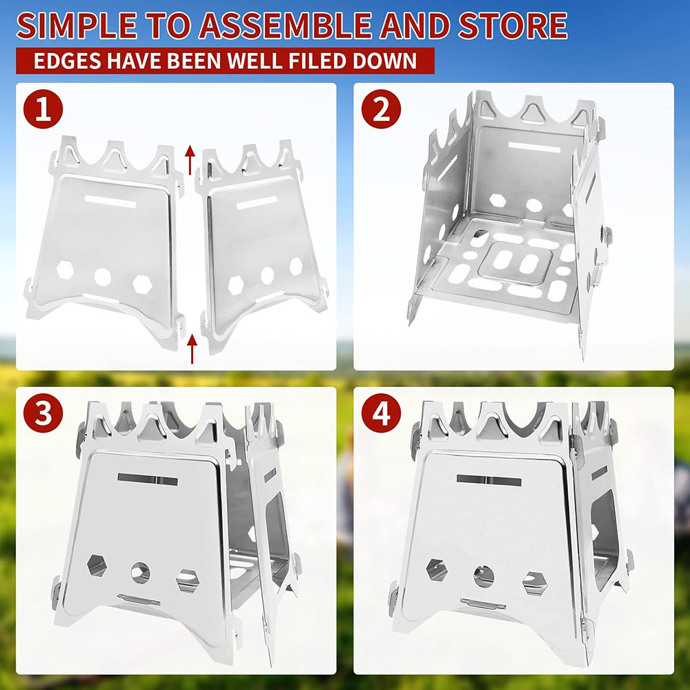 Portable Camping Wood Stove wi – обзор и цена Camping Cooking Open Fire
