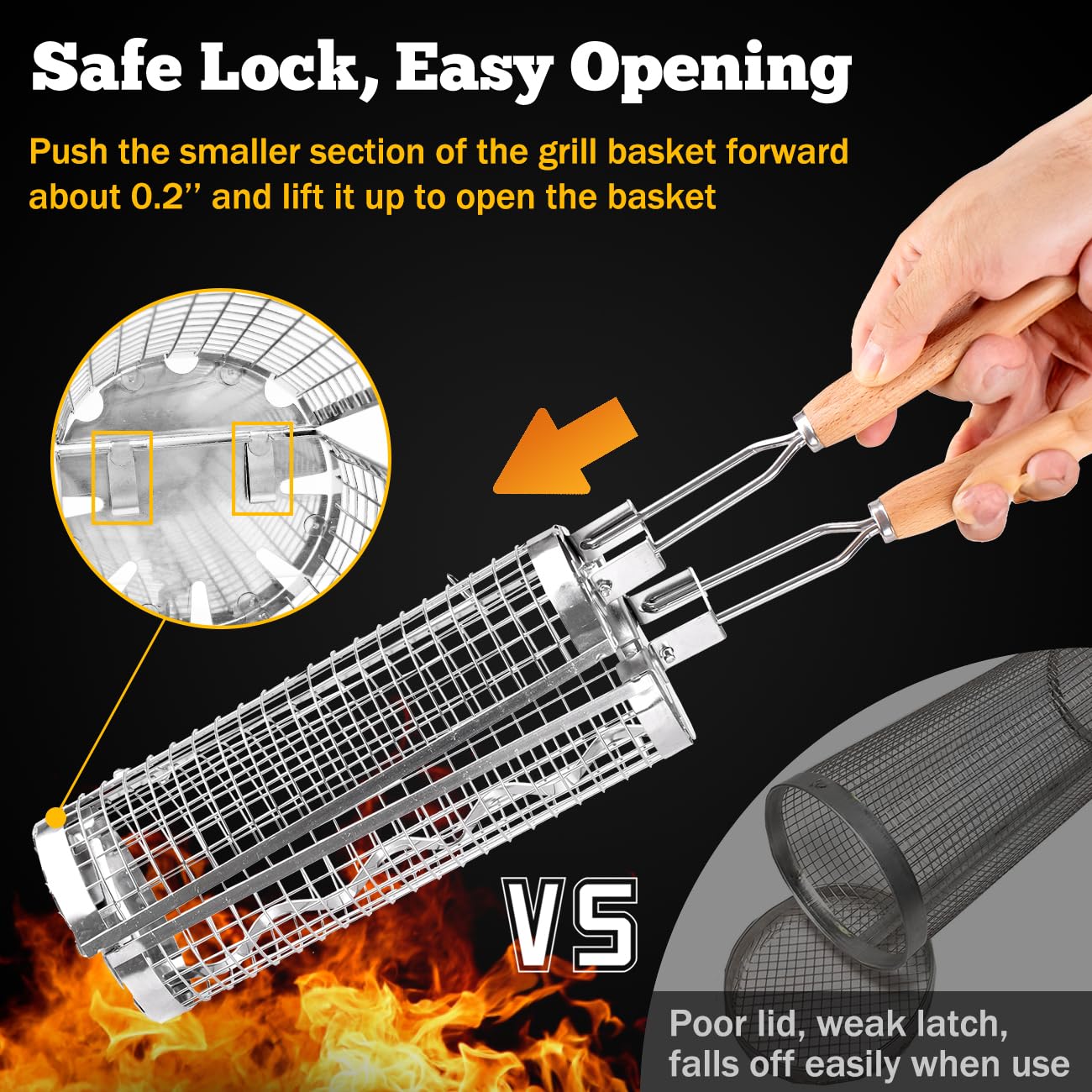 BUYYES Rolling Grill Basket BB – обзор и цена Camping Cooking Youtube